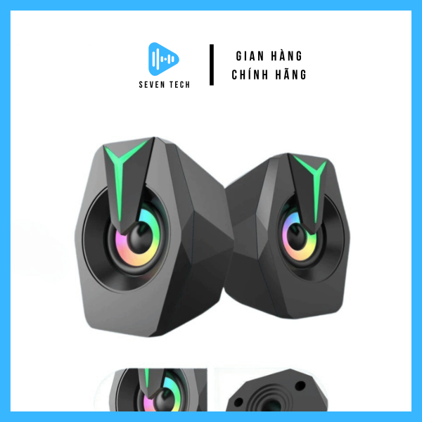 Loa vi tính máy tính laptop để bàn Seven Tech nghe nhạc bass mạnh có dây có led phiên bản pro - Hình ảnh 2