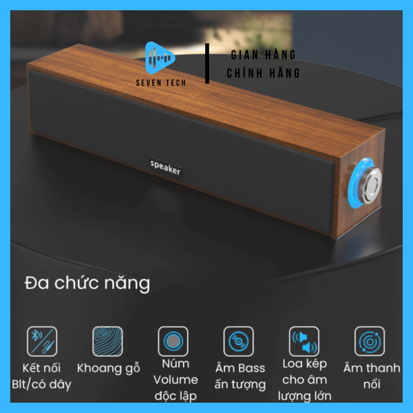 Loa bluetooth vi tính máy tính bass mạnh để bàn Seven Tech nghe nhạc phiên bản cao cấp có dây - Ảnh 5