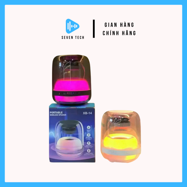 Loa bluetooth mini Portable XB14 cao cấp, loa mini không dây đèn full LED RGB đổi màu, loa pin trâu - Hình ảnh 2