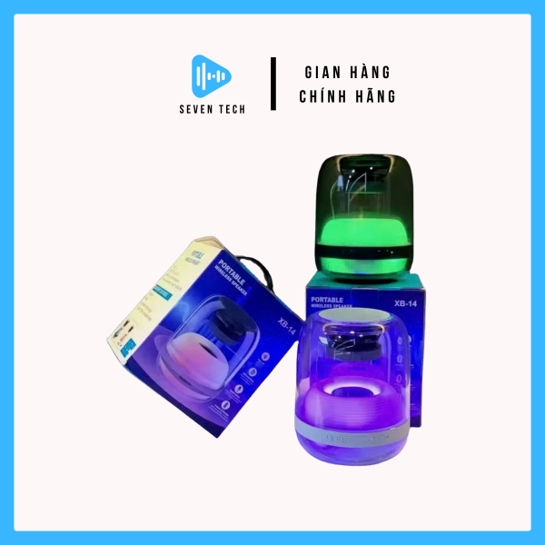 Loa bluetooth mini Portable XB14 cao cấp, loa mini không dây đèn full LED RGB đổi màu, loa pin trâu - Hình ảnh 4